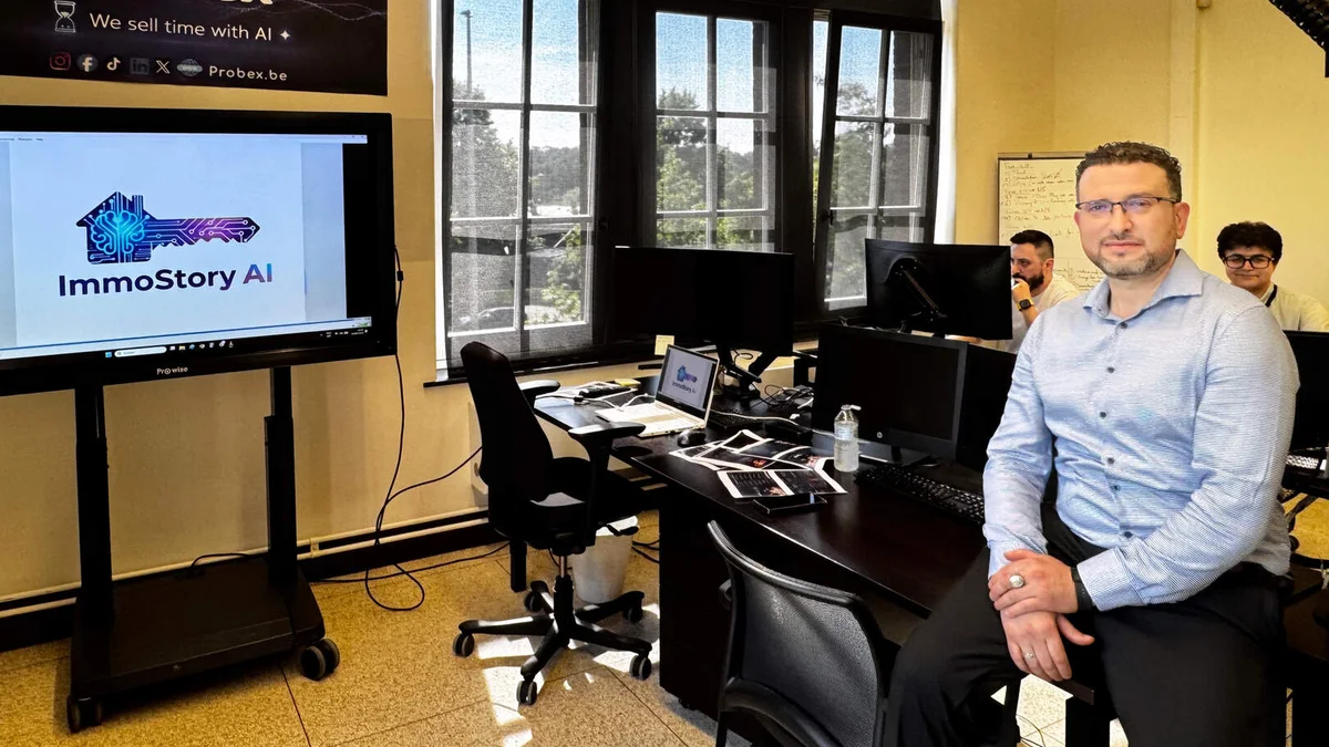 Ramazan Erbas in the Probex office at C-mine Crib, Genk